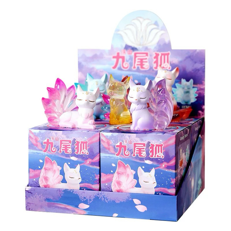 Tushan Nine-Tailed Fox Blind Box กล่องสุ่มจิ้งจอกเก้าหาง กล่อมสุ่มจิ้งจอก โมเดลจิ้งจอกเก้าหาง 🦊💜🩷 Ar