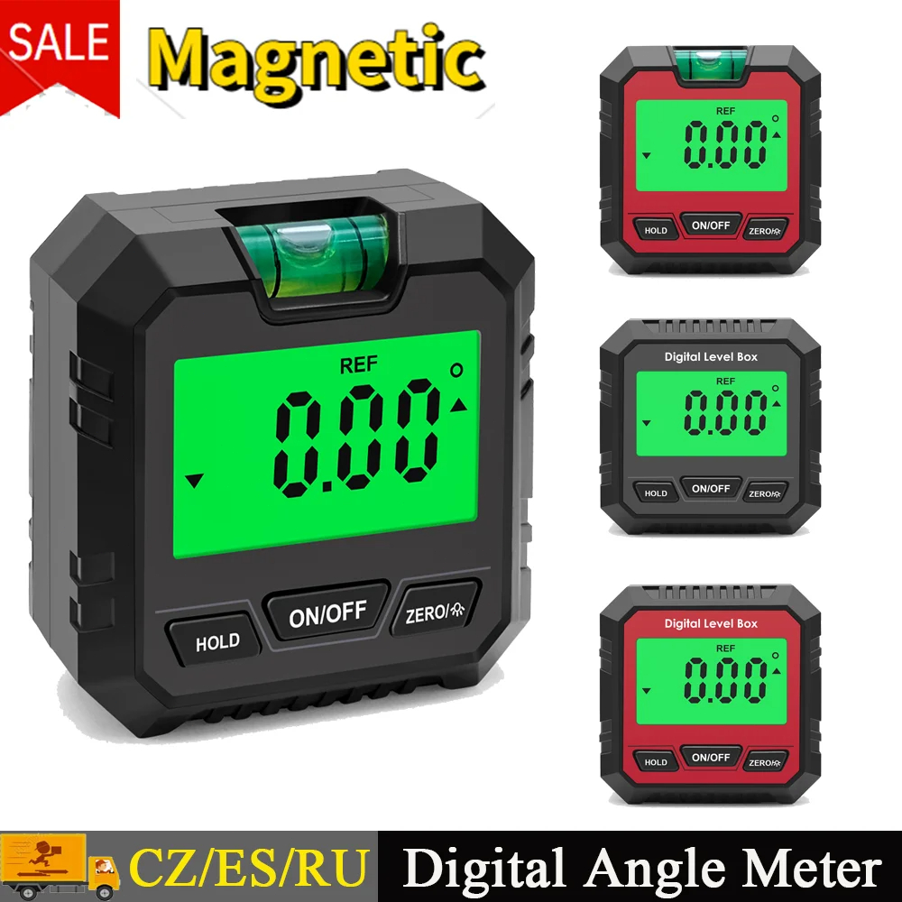 ดิจิตอลมุมเมตรมินิวัด inclinometer ดิจิตอลที่มี alas magnetik สัมบูรณ์สัมพัทธ์วัดมุมลาดแปลง