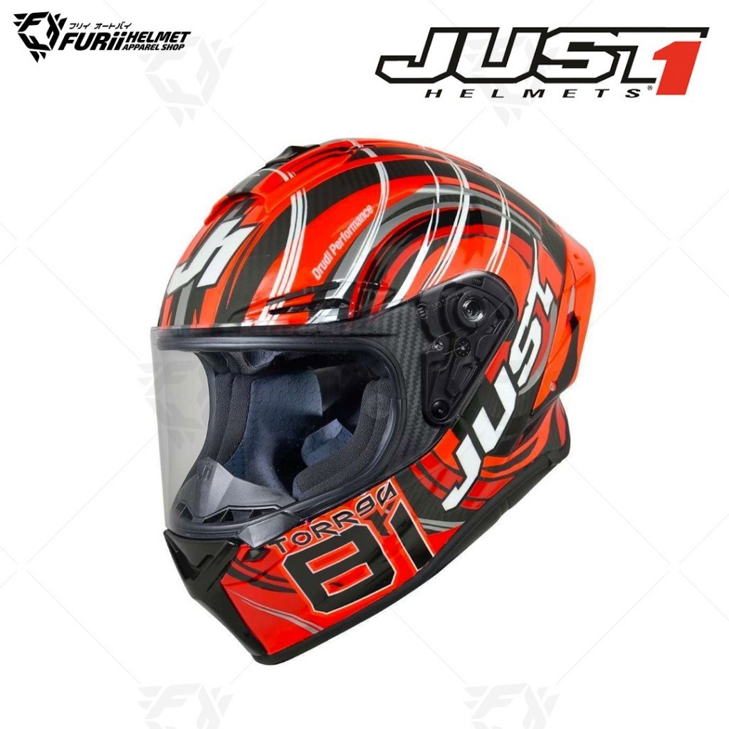 [ สามารถผ่อนชำระบัตรเครดิต/Spaylater ] หมวกกันน็อค JUST1 J-GPR TORRES REPLICA DRUDI PERFORMANCE GLOS