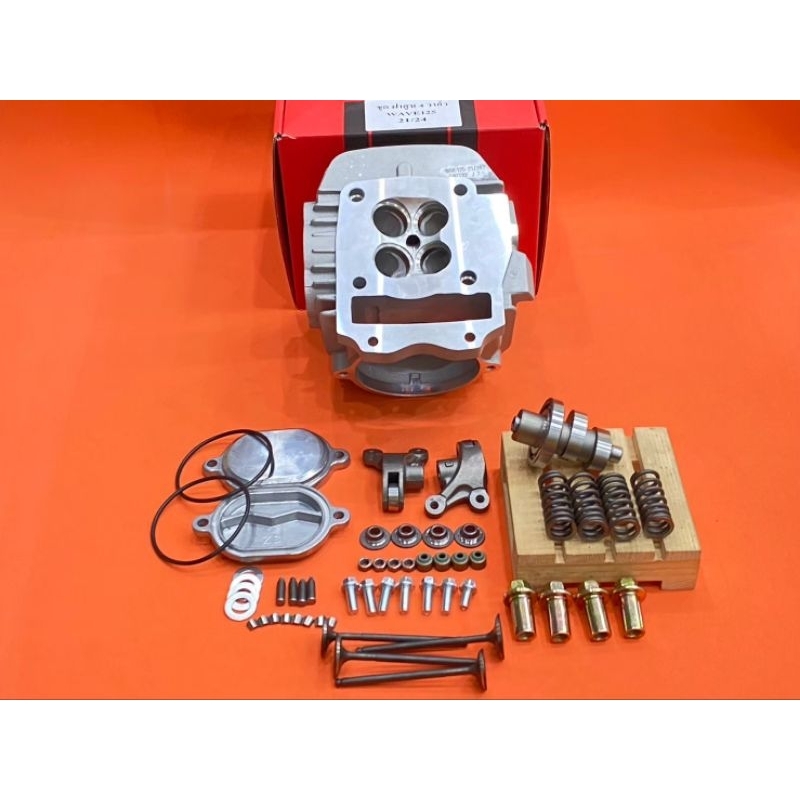 ฝาสูบ4วาล์วW125&ปลาวาฬ57,59,60,64,65,66,67,68พร้อมอุปกรณ์ครบชุด มอเตอร์ไซค์ สินค้าคุณภาพสูง