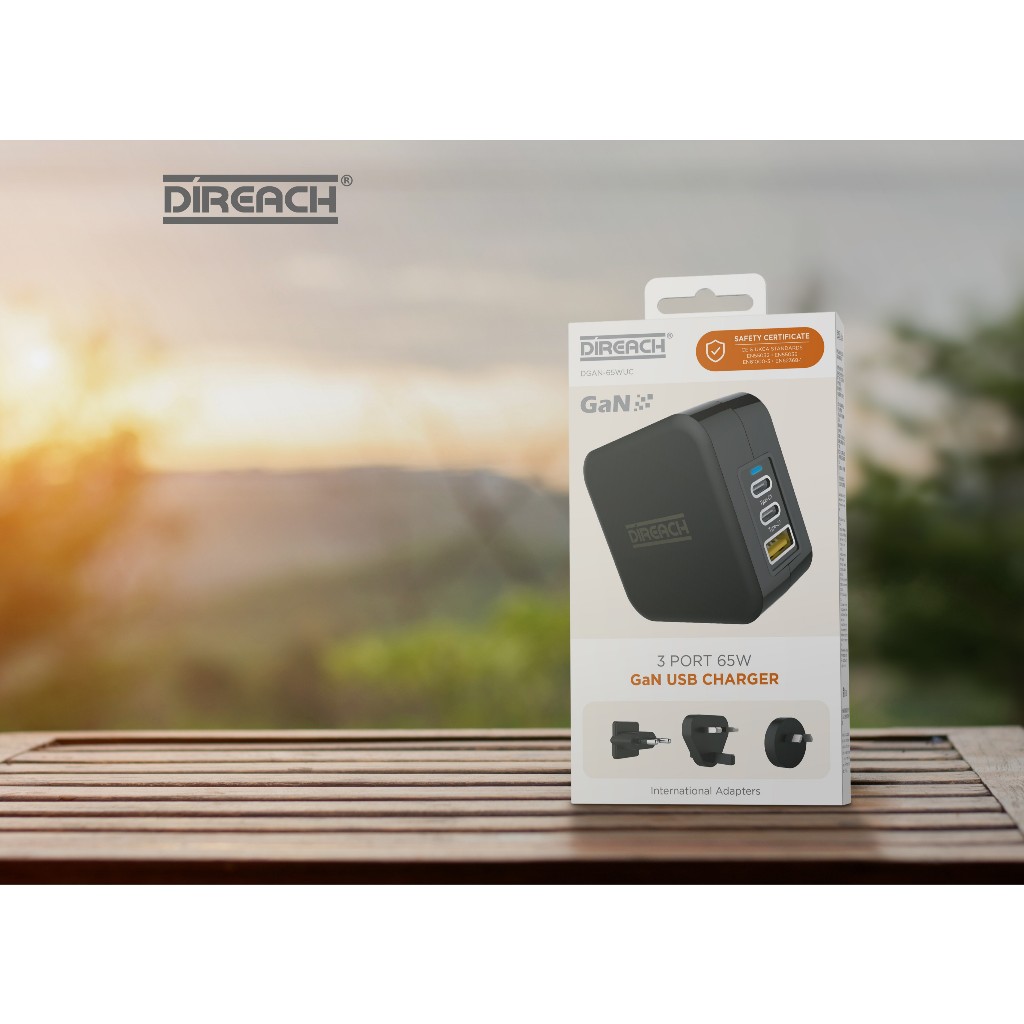DIREACH 3 Port 65W GaN USB Charger