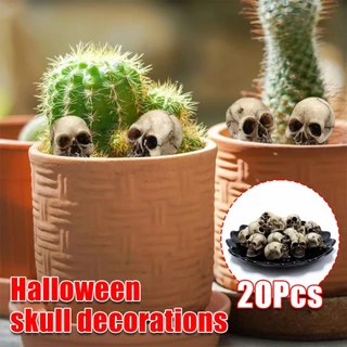 20ชิ้น โมเดลหัวกะโหลกเรซิ่น ขนาดเล็ก DIY สําหรับตกแต่งบ้านผีสิง ฮาโลวีน