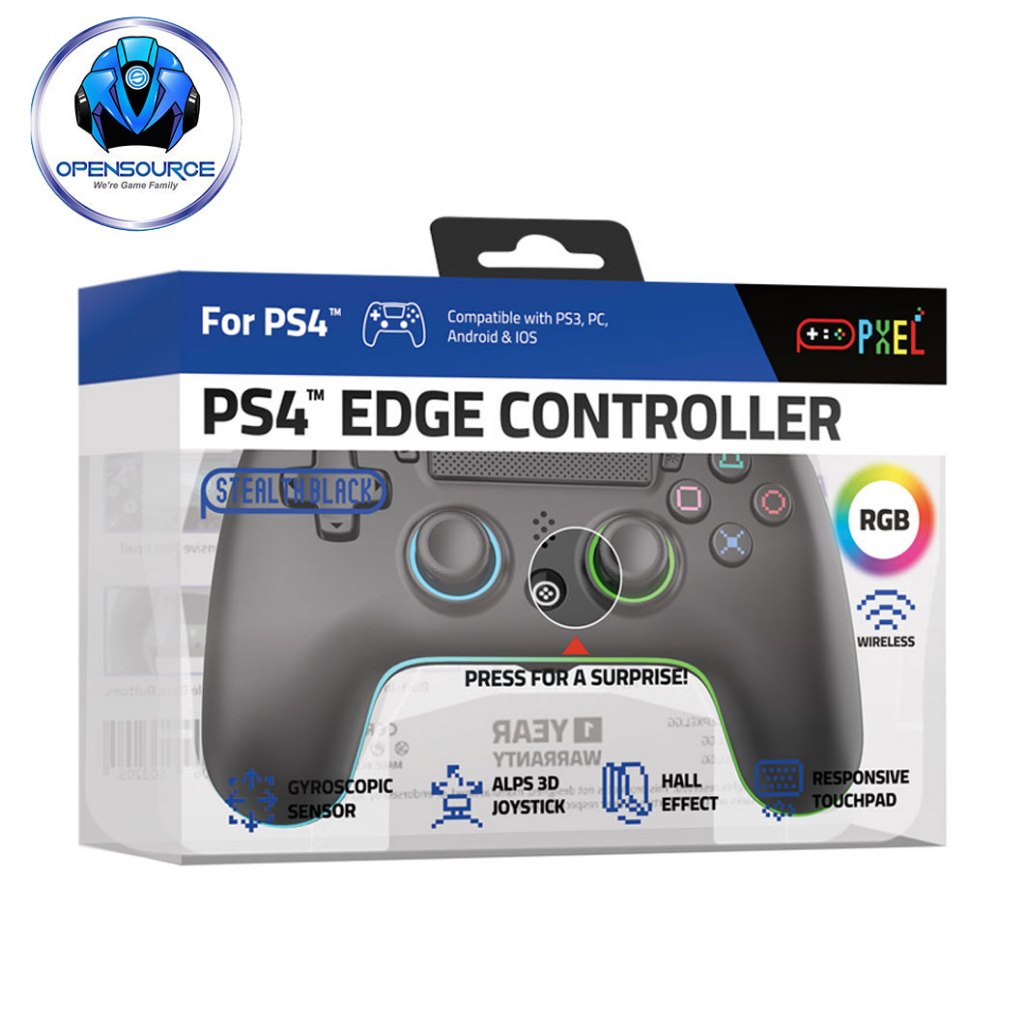 [พร้อมส่ง จอยps4 ที่ว่าหายาก]Pxel: PS4 EDGE CONTROLLER (1Y Warranty) จอยไร้สาย มีสาย รองรับ PS4 PS3 PC & PS5