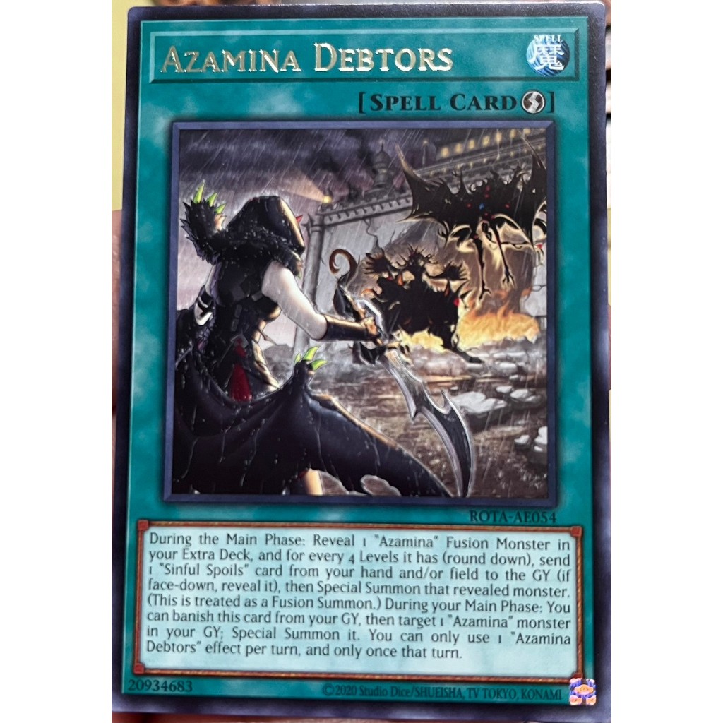 Yugioh Asia-Eng [ROTA-AE054] Azamina Debtors (Rare) การ์ดยูกิแท้ถูกลิขสิทธิ์