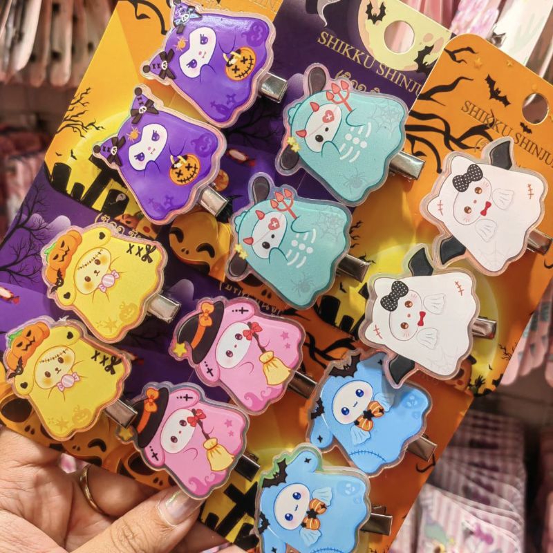 พร้อมส่ง กิ๊บหนีบผมซานริโอ้ คอลเลคชั่นฮาโลวีน 2024 ติดซ้ายขวาได้ไม่กลับหัว ราคาต่อคู่