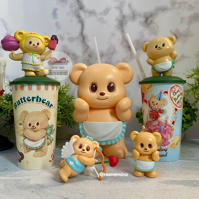 🌈 พร้อมส่ง 🧀 Butterbear Collection แก้วหมีเนย / พวงกุญแจหมีเนย ลิขสิทธิ์แท้ 🎁 ของขวัญ