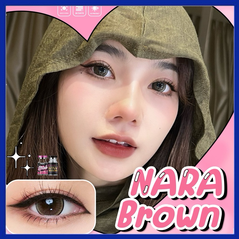 คอนแทคเลนส์ ตาโต 🦄  NARA 🦄 Gray / Brown (Winkwow)
