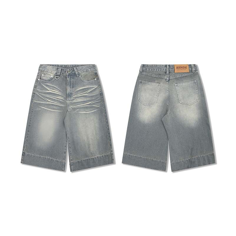 กางเกงยีนส์ขาสั้นผู้ชาย fade jorts