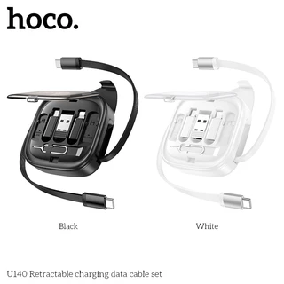 HOCO U140 ชุดชาร์จ All-in-one กล่องสายชาร์จอเนกประสงค์ ชาร์จเร็ว ยืดหดได้ ตัวแปลงสายชาร์จ 6 แบบ hc1
