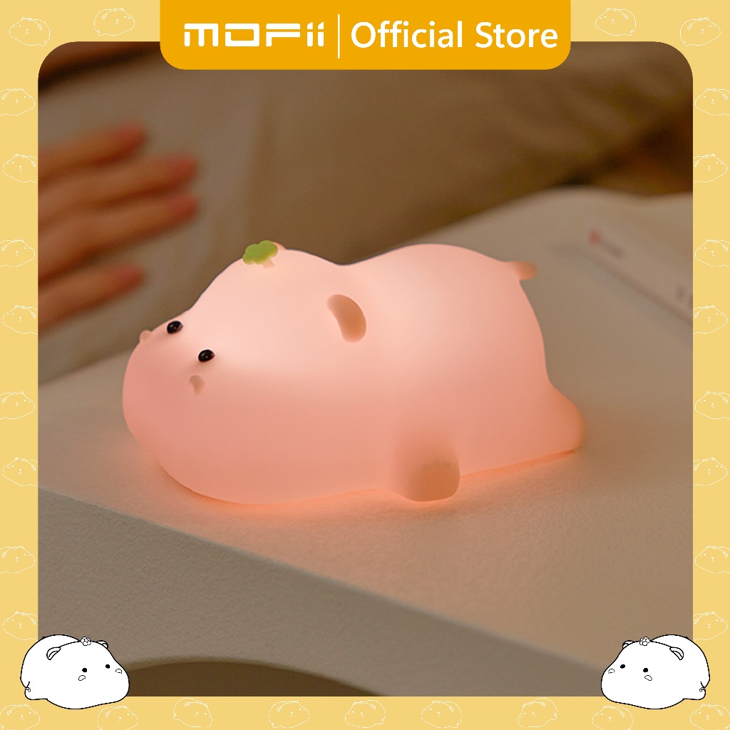[ของแท้ รับประกันศูนย์ไทย]MOFii โคมไฟน่ารัก BABY HIPPO ฮิปโปน้อย.หมูเด้ง ปรับระดับแสง ตั้งเวลาได้