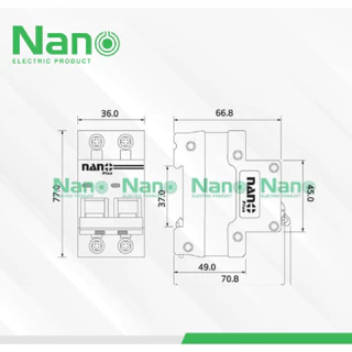 เซอร์กิต เบรกเกอร์ 2P NANO PLUS PMD42 10A 16A 20A 25A 32A 40A 50A 63A