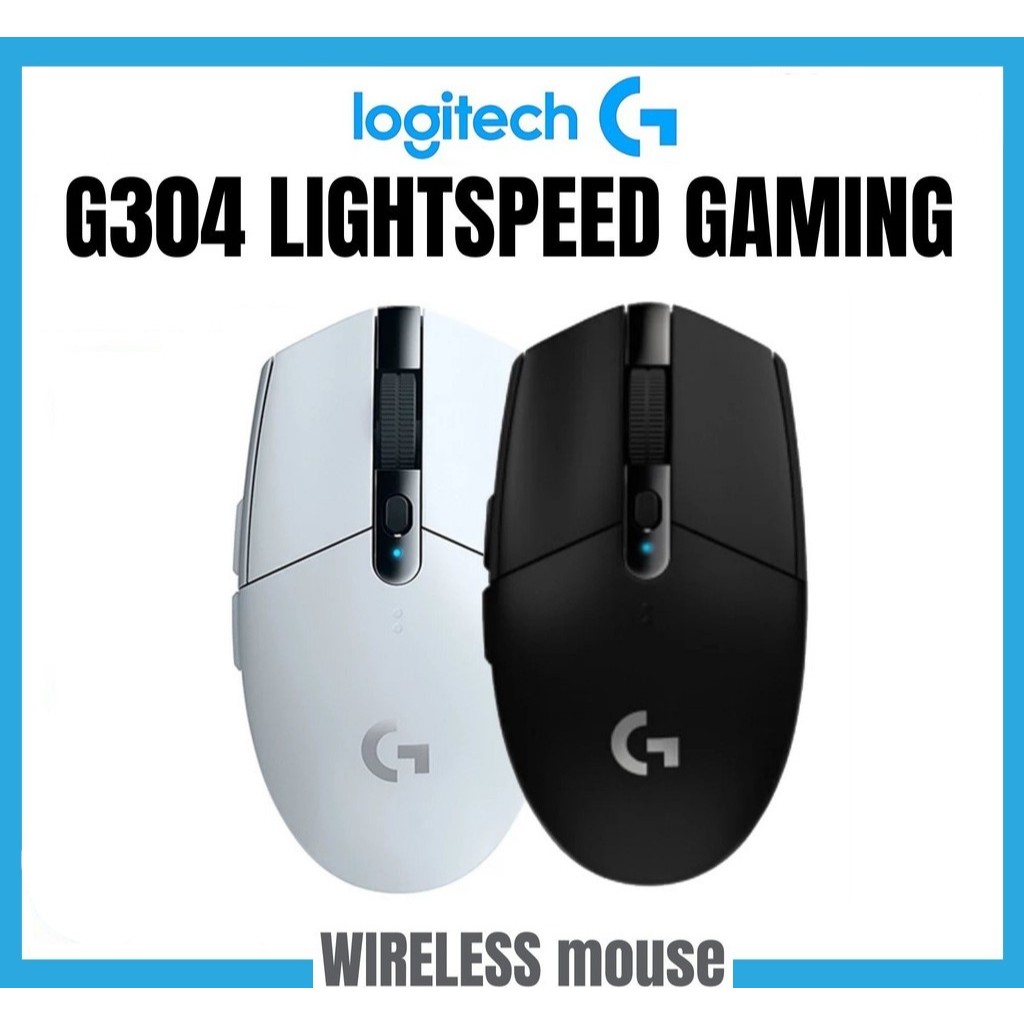MOUSE (เมาส์ไร้สาย) LOGITECH G304 LIGHTSPEED WIRELESS GAMING MOUSE (WHITE / BLACK)