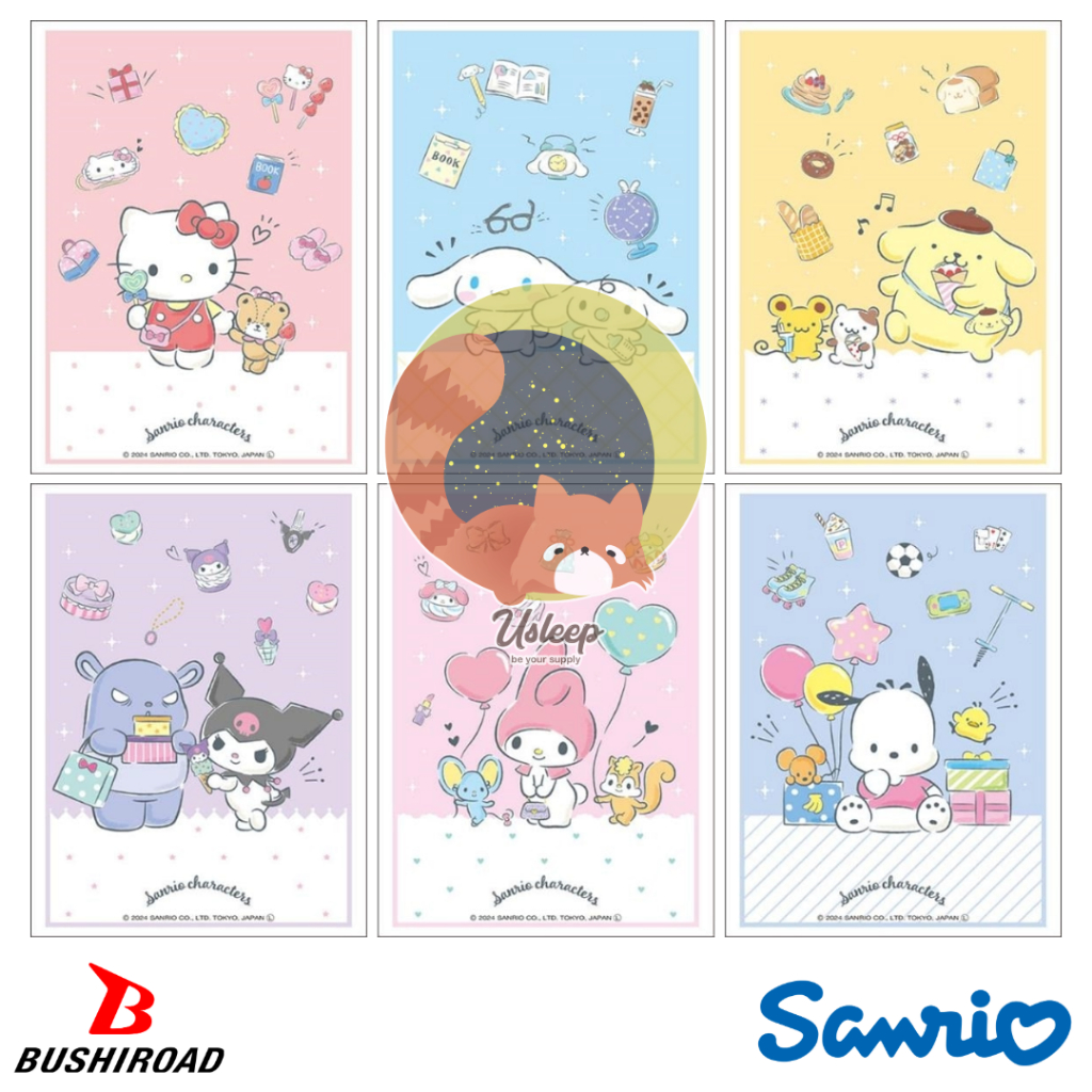 เศษสลีฟ Bushiroad Sleeve Sanrio Characters : Hello Kitty, Cinnamonroll, Pompompurin, Kuromi, My Melody, Pochacco