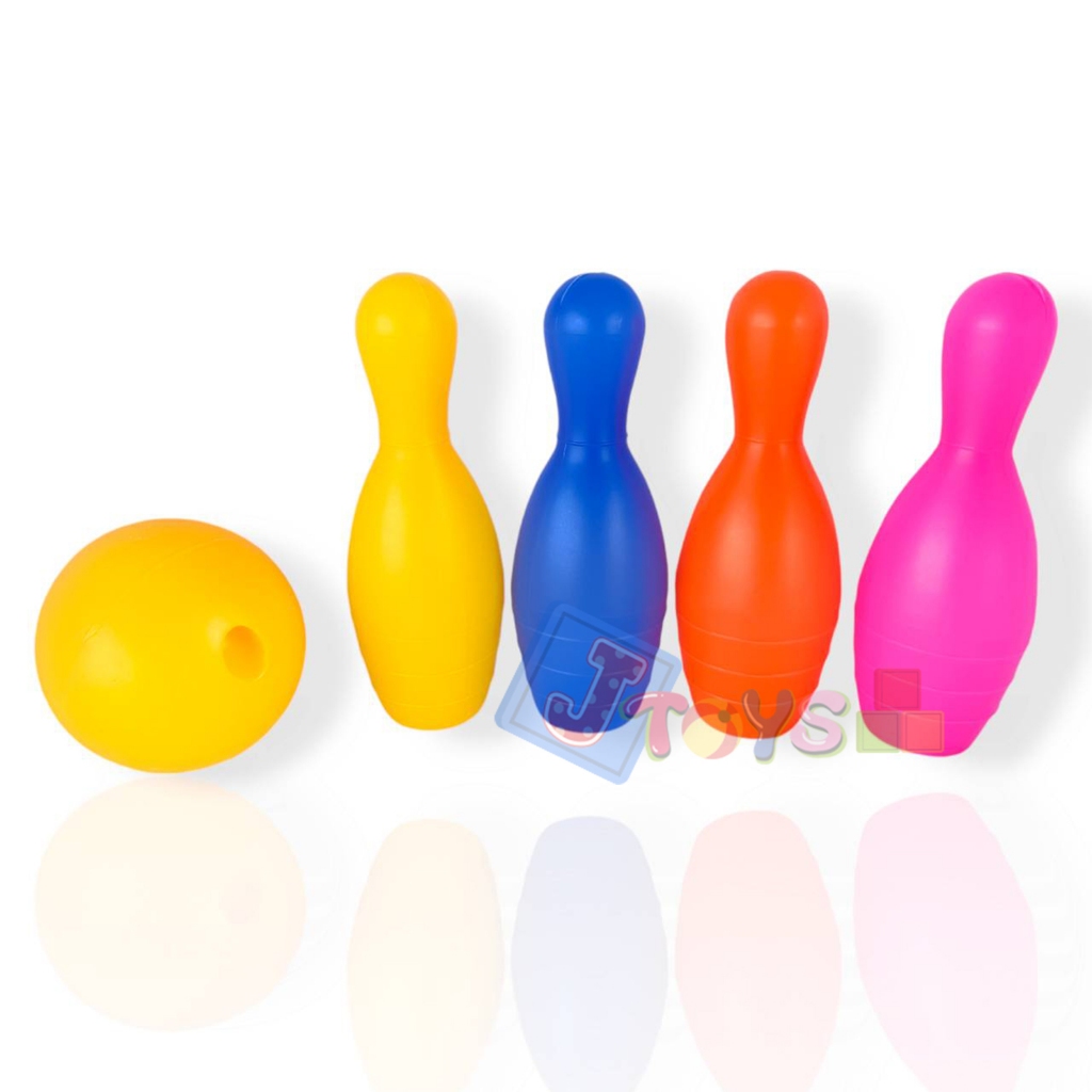 ของเล่นโยนโบว์ลิ่ง 5 ชิ้น มี โบว์ลิ่ง 4 ชิ้น พร้อมลูกโบว์ลิ่งใช้โยนให้ล้ม ใส่ถุงตาข่าย - รูปที่ 4