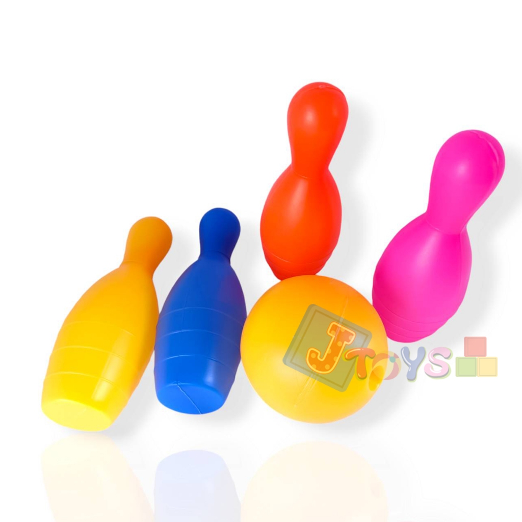 ของเล่นโยนโบว์ลิ่ง 5 ชิ้น มี โบว์ลิ่ง 4 ชิ้น พร้อมลูกโบว์ลิ่งใช้โยนให้ล้ม ใส่ถุงตาข่าย - รูปที่ 3