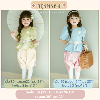 เสื้อจตุรพรหม เสื้อลูกสาวลูกชาย ชุดไทยประยุกต์ งานเทศกาล งานโรงเรียน งานสุภาพ Kidswear Thailand