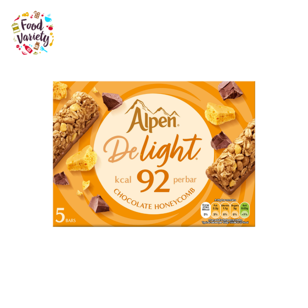Alpen Delight Chocolate Honeycomb 5 Cereal Bars 120g