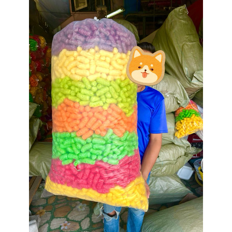 อาหารปลาข้าวโพดสีทำกระทง  ถุงจัมโบ้คละสี 7สีน้ำหนัก3.5-4 kg.ใส่เต็มถุงยึดถุงเป็นหลัก