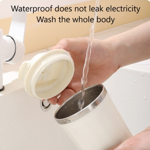 อัพเกรดใหม่ 400ML แก้วปั่น อัตโนมัติ ชาร์จ ไฟ แก้วชงกาแฟ สแตนเลส 304 แบบพกพา ปั่นโปรตีน แก้วชงกาแฟ