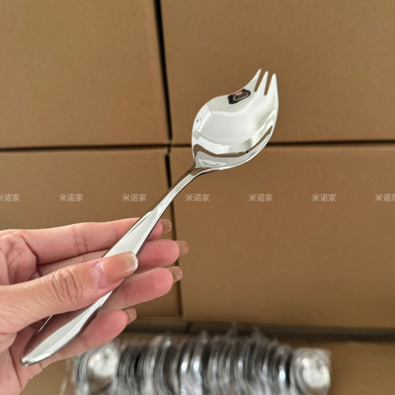 ช้อนส้อมในตัวทรงหางปลาทองสแตนเลส316ญี่ปุ่น รูปที่ 3