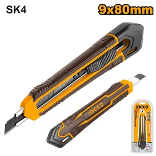 [ใบมีด SK4 คมพิเศษ] INGCO มีดคัตเตอร์ 9 มม. รุ่น HKNS110925 (Auto-Lock)