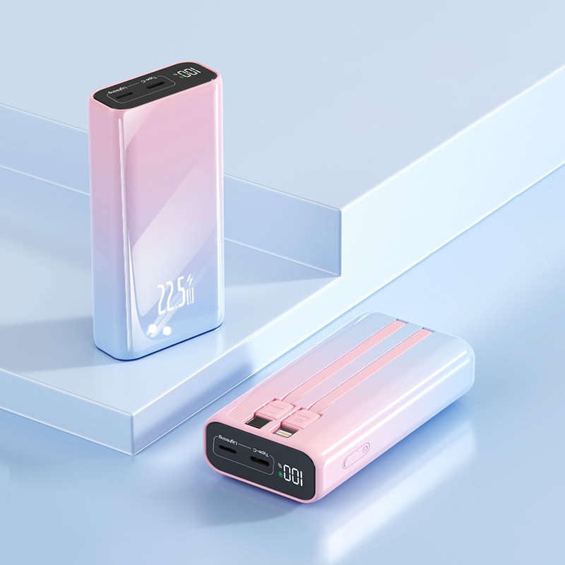 Youngke Power bank 20000mah fast charge 22.5W พาวเวอร์แบงค์ มีสายชาร์จในตัว หน้าจอ LED ประกัน1ปี ของแท้100%
