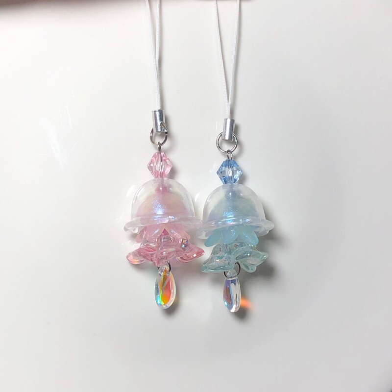 baby jellyfish keychain พวงกุญแจ ที่ห้อยโทรศัพท์แมงกะพรุนรุ่นจิ๋ว พร้อมส่งจากไทย