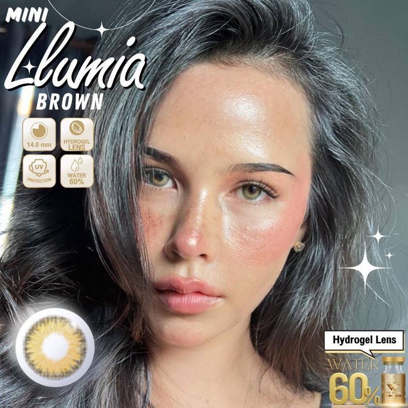 Mini Llumia  👁👁(We Wink ฝาทอง) อมน้ำ 60%มากสุดในไทย Hydrogel Lens ป้องกันUV☀️ (เลนส์กรองแสง)