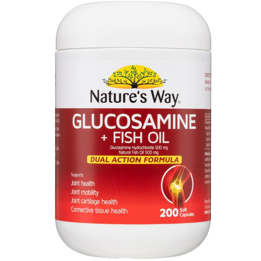 Nature's Way Glucosamine + Fish Oil 200 Soft Capsules