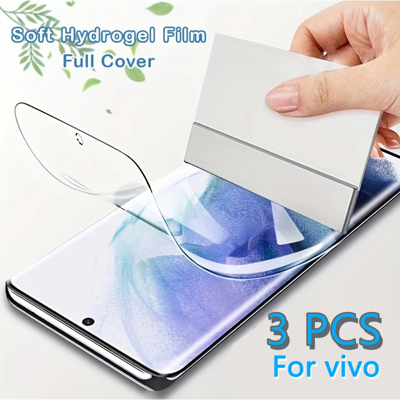 【3 PCS】เหมาะสำหรับ หน้าจอ  vivo y11 Y12 y17 y20 y22 y19 Y93 Y97 Y30 Y51 V9 V17 Fullหน้าจอHD Hydrogel