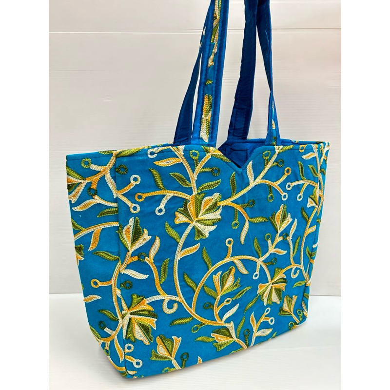 [พร้อมส่ง] กระเป๋าอินเดีย ลายปักสวยๆ Indian Embroidery Handmade Tote Bag