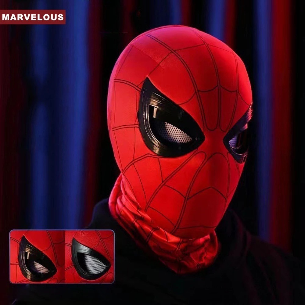 【COD】หน้ากากปิดหัว รูปสไปเดอร์แมน ขยับได้ พร้อมรีโมตคอนโทรลไฟฟ้า บลูทูธ เหมาะกับของขวัญ สําหรับผู้ใหญ่