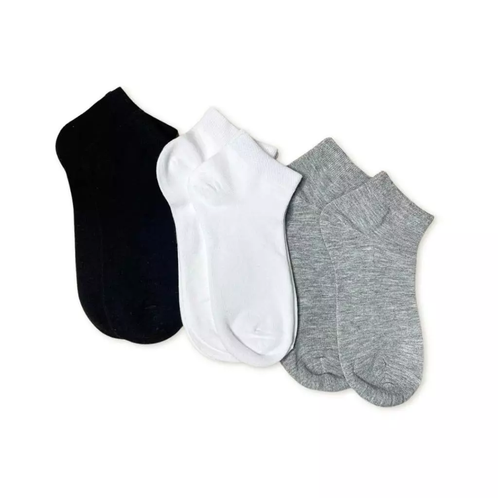 Paloy - PL045 ถุงเท้าสีพื้น ผ้านุ่มไม่บาง มีทั้งไซส์ผู้หญิงและผู้ชาย