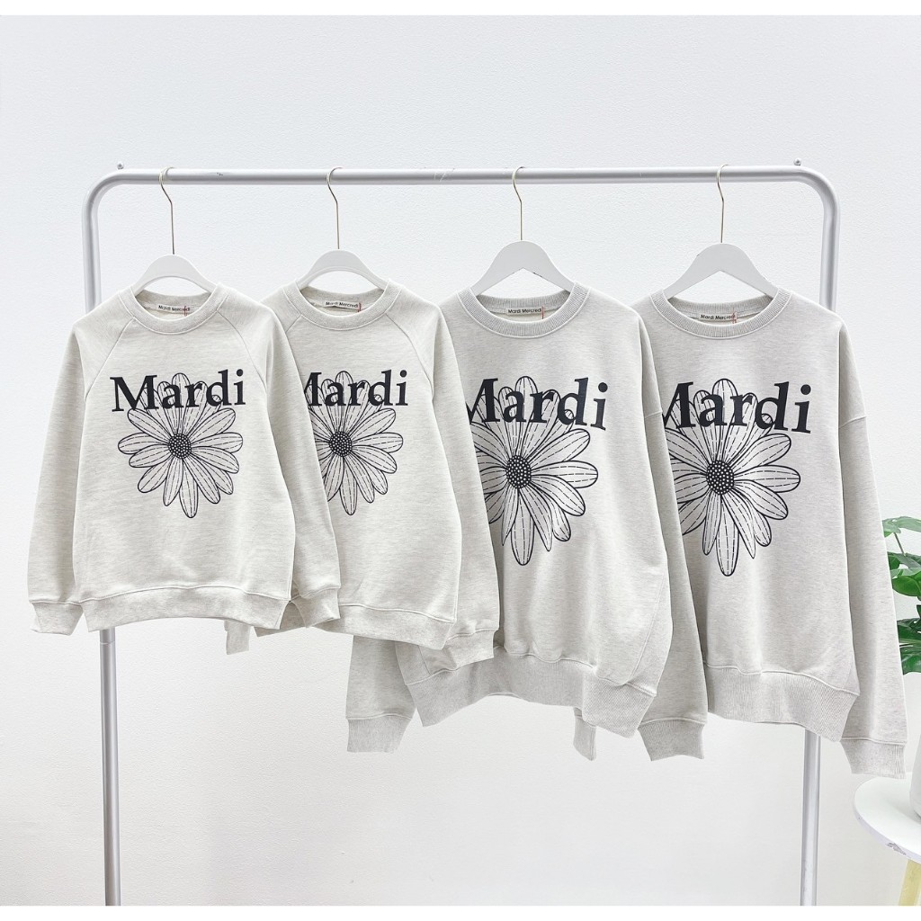 Mardi Flower Sweatshirt (Oatmeal/Black)
