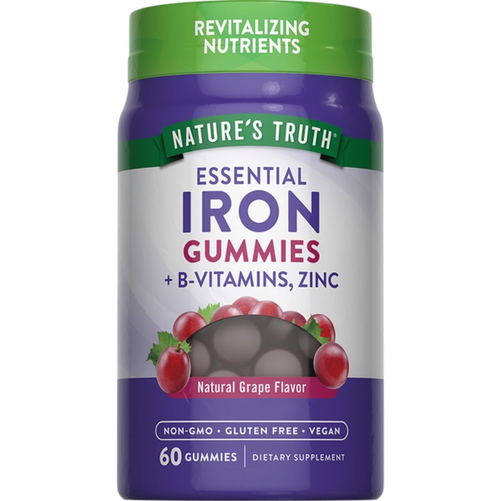 Nature’s Truth ,ESSENTIAL IRON GUMMIES + B-VITAMINS, ZINC 60 Gummies