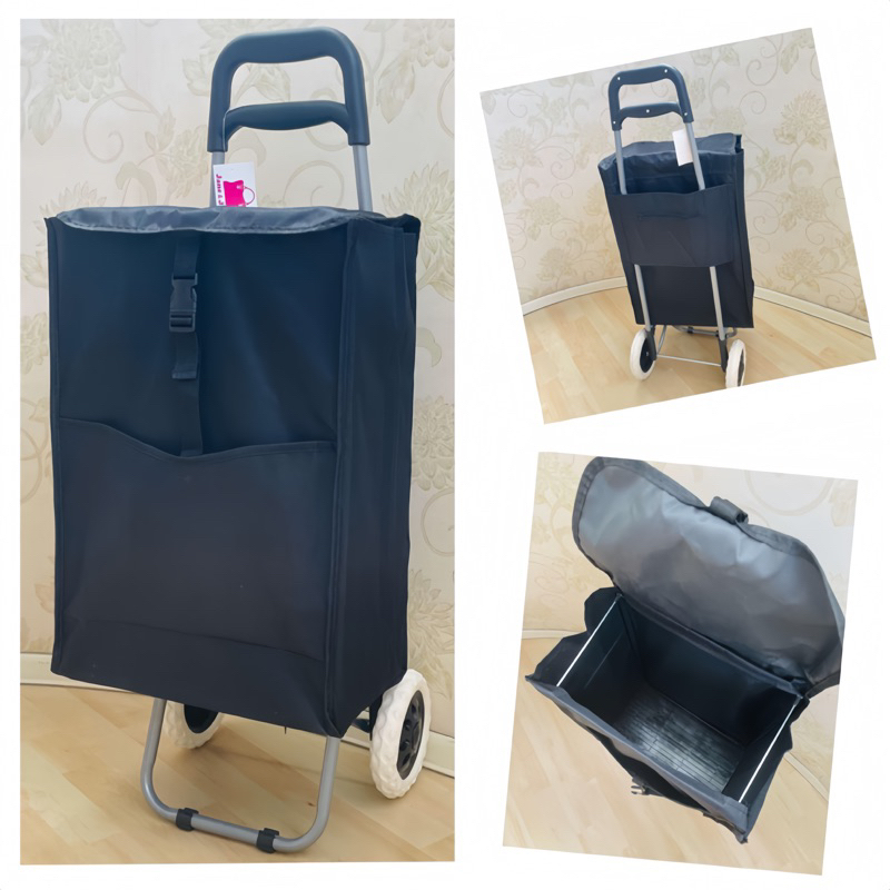 New!!! Foldable Shopping Cart ♡︎ รถเข็นช็อปปิ้งพับได้ ล้อใหญ่แข็งแรง
