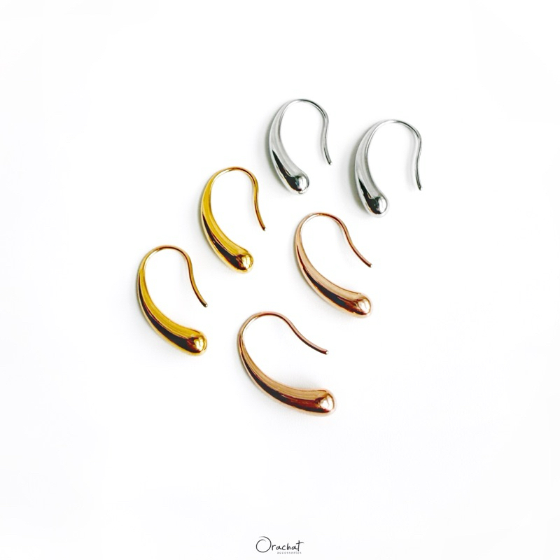 Orachat | Rainnie 14k earrings. (ต่างหูตัวเรือนสแตนเลส)