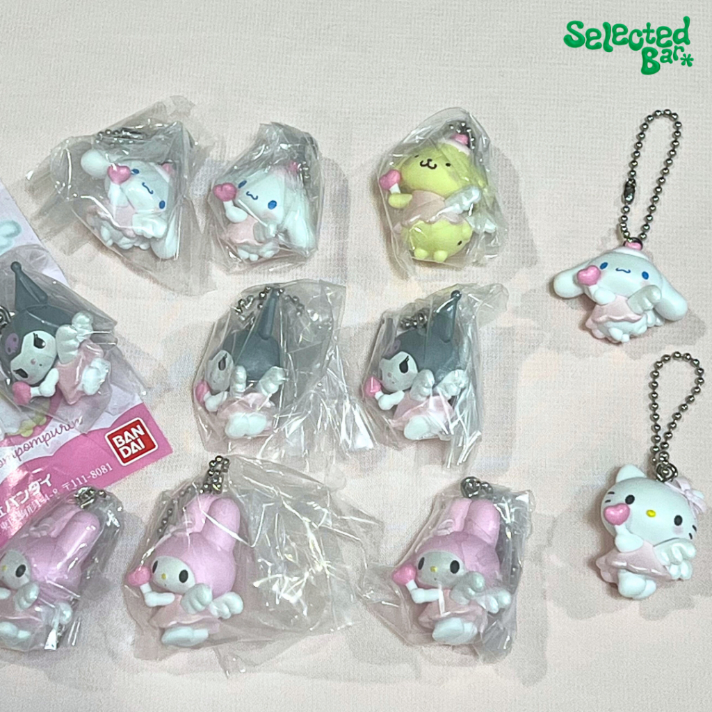 [พร้อมส่ง][ของแท้100%] กล่องสุ่ม sanrio พวงกุญแจ คิตตี้ มายเมโลดี้ คุโรมิ คอลนางฟ้า (ระบุตัวได้)
