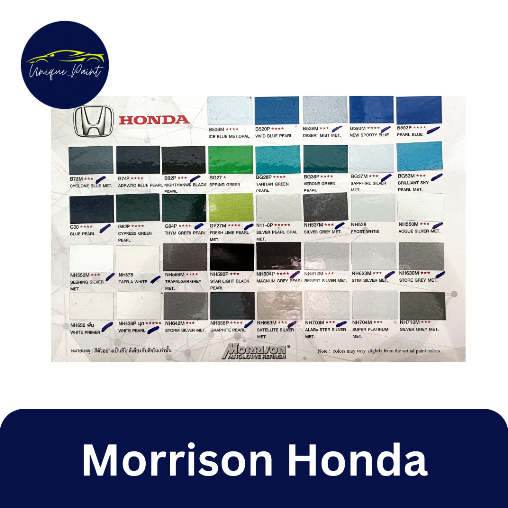 สีพ่นรถยนต์ Morrison Honda 1 ลิตร