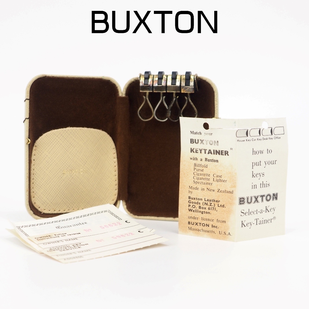 เคสแข็งใส่กุญแจ Vintage BUXTON Hard Case Key-Tainer  มือสองสภาพใหม่