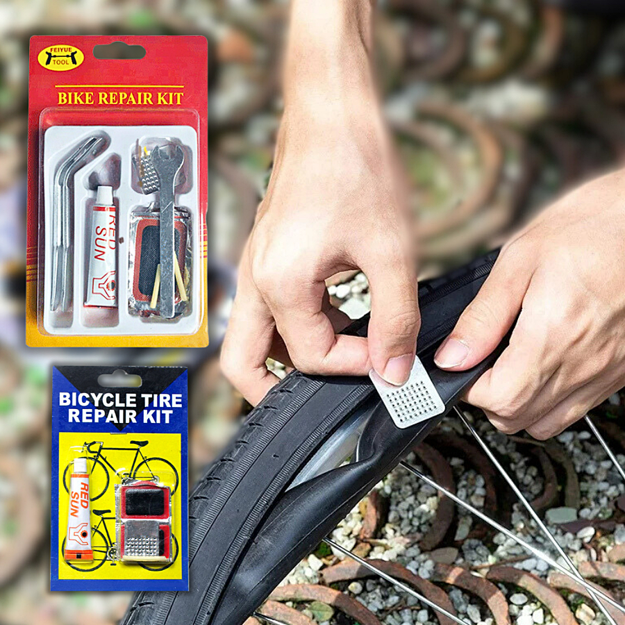 ชุดปะยาง แผ่นปะ กาว ปะยางจักรยาน แบบพกพา ชุดซ่อมยาง จักรยาน Bicycle Tire Repair Kit ส่งจากกทม.