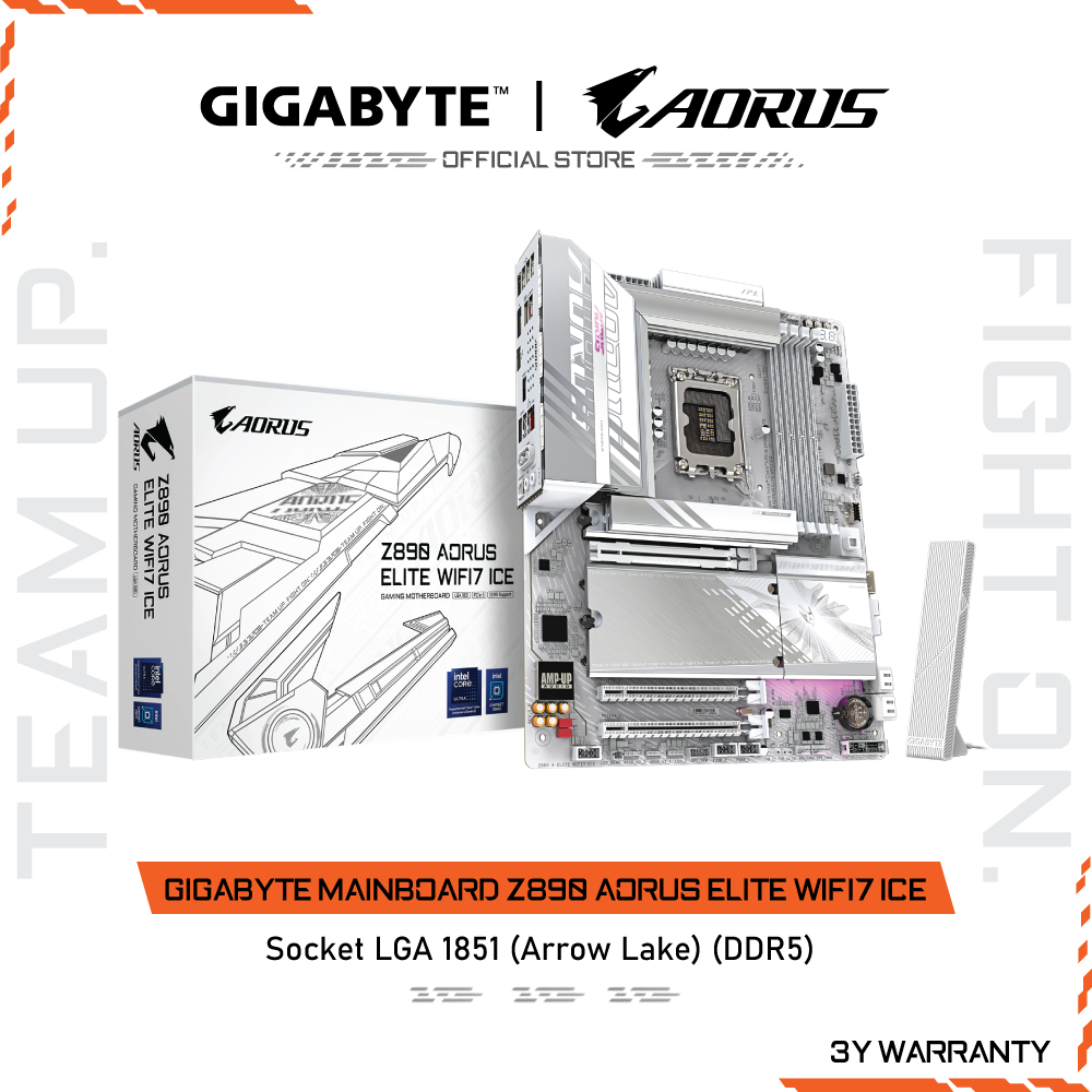 GIGABYTE MAINBOARD Z890 AORUS ELITE WIFI7 ICE​ เมนบอร์ด Z890 A ELITE WF7 ICE-1.1