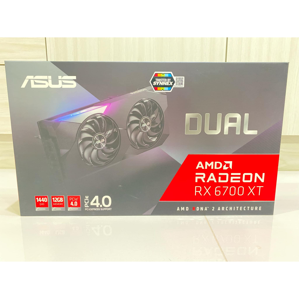(มือ 1 ประกันศูนย์เดิน) RX 6700 XT ASUS DUAL 12GB GDDR6