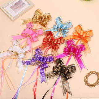 (100 เส้น)ริบบิ้น 5 cm โบว์รูดผีเสื้อ โบว์ติดของขวัญ โบว์ผูกสังฆทาน ของชำร่วย ของรับไหว้