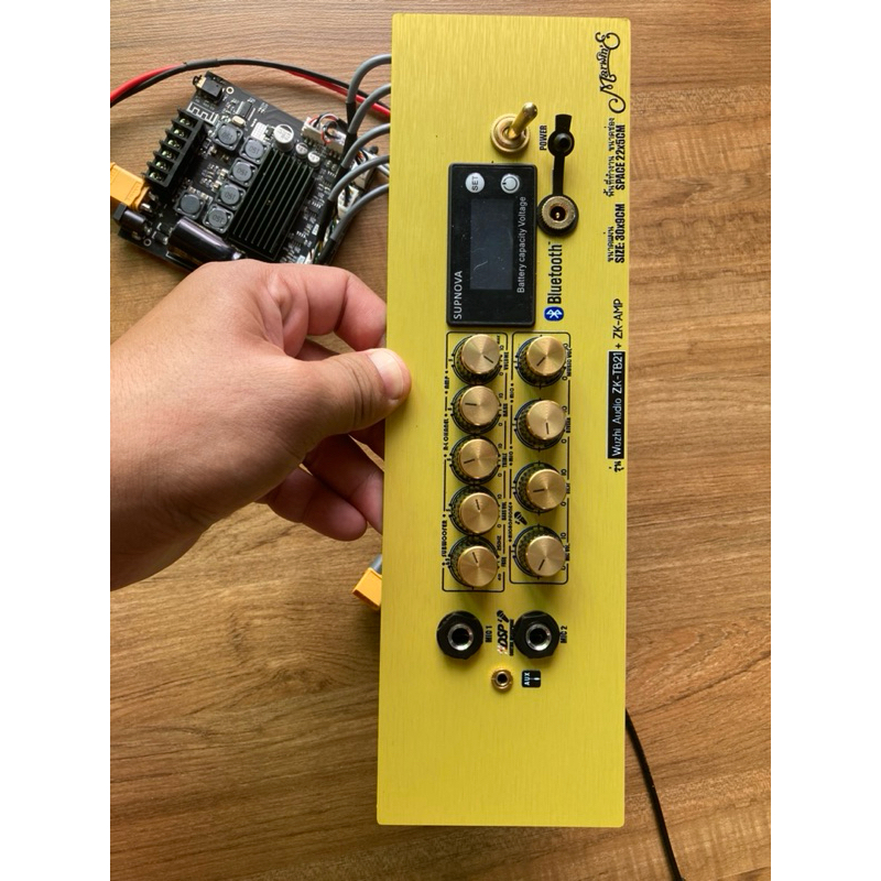 ชุดเพลท tb21f ย้ายวอลุ่ม + ปรีไมค์ zk amp