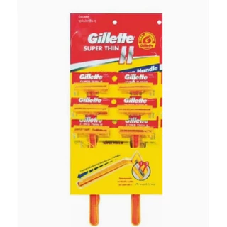 ด้ามโกน มีดโกน ยิลเลตต์ Gillette Super Thin ll แพค 12 ชิ้น / แพค 6 ชิ่น