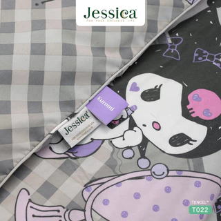 Jessica Tencel Kuromi T022 คุโรมิ เจสสิก้า ลิขสิทธิ์แท้ Sanrio ชุดเครื่องนอน ผ้าปูที่นอน ผ้านวม ผ้าห่ม