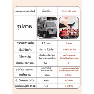 🚀ส่งจากไทย🚀 รถของเล่น ของเล่นเด็ก รถบรรทุก รถบรรทุกขนาดใหญ่แปลงร่างเป็นรางรถแข่งได้ Transporter รางเลื่อนรถ