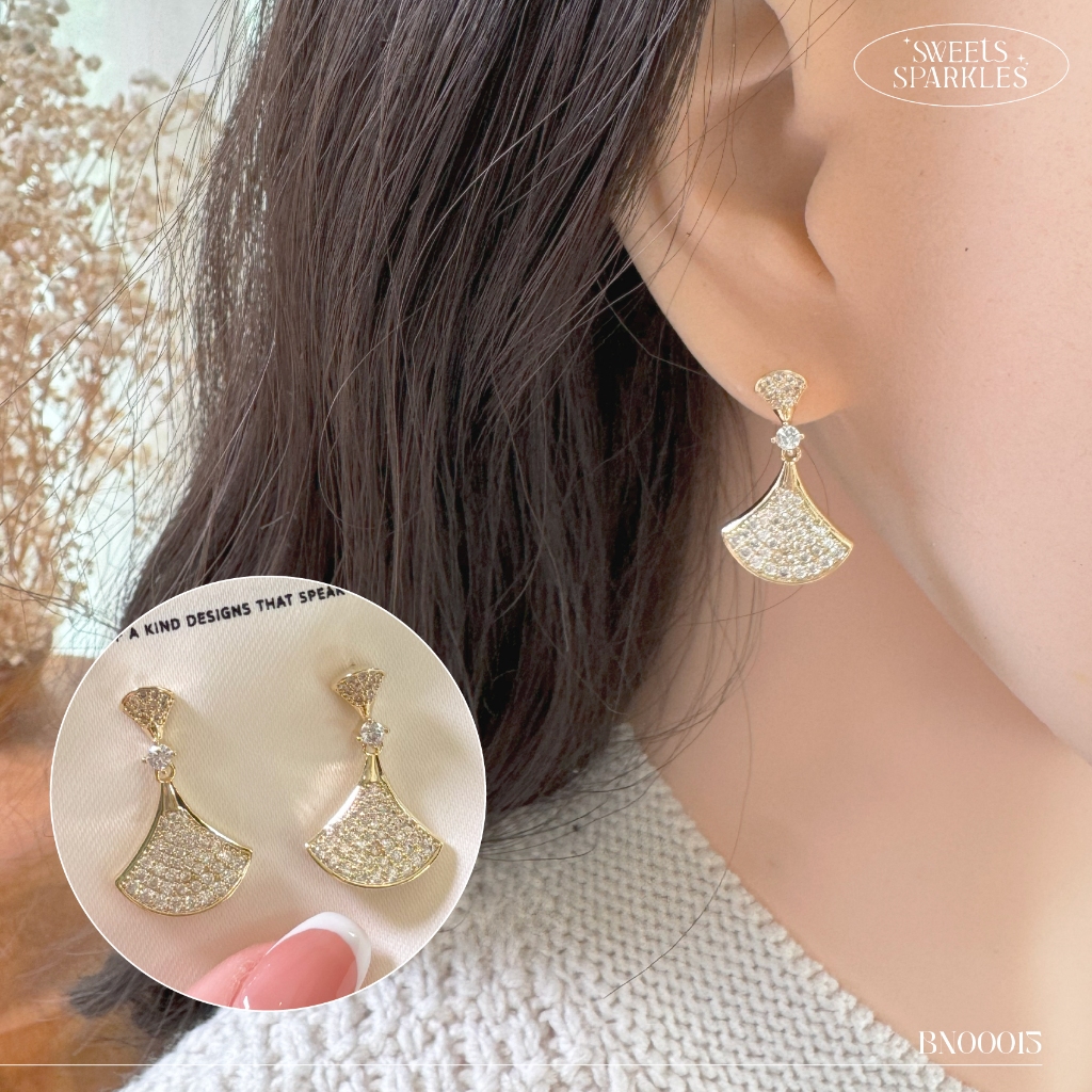 ส่งฟรี!! Sweetssparkles ต่างหู สไตล์เกาหลี ก้านเงิน𝑆𝑖𝑙𝑣𝑒𝑟 92.5%  ต่างหูแฟชั่น  Earring Fashion BN00014-15
