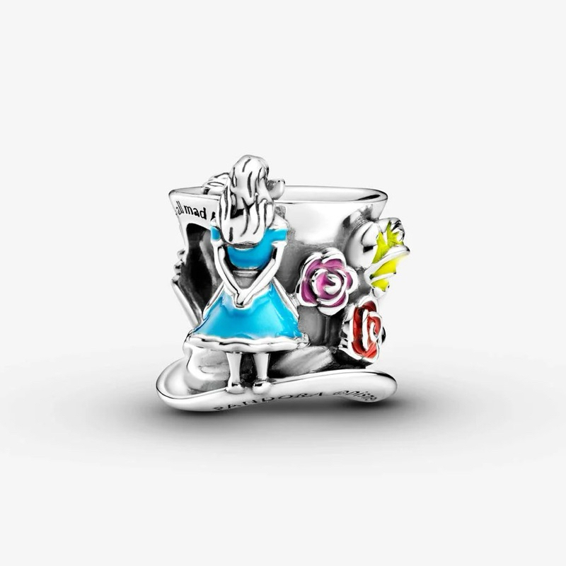 (ของแท้ พร้อมส่ง ) Pandora Disney Alice in Wonderland Charm สำหรับกำไลข้อมือแพนโดร่าชาร์มอลิช ของแท้